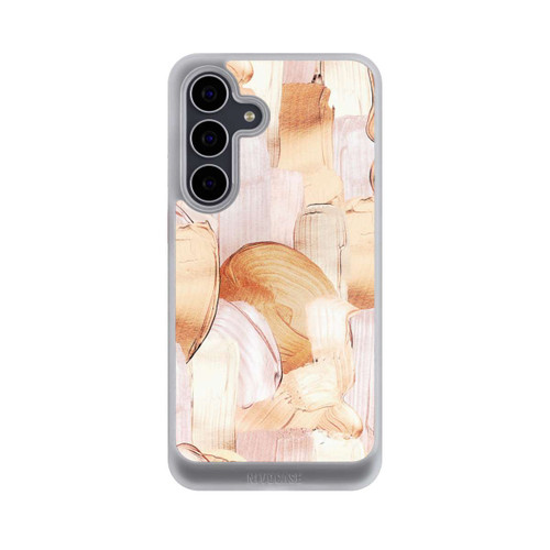 Samsung Galaxy S25 FE NIVOcore White/Gold Brush Pattern