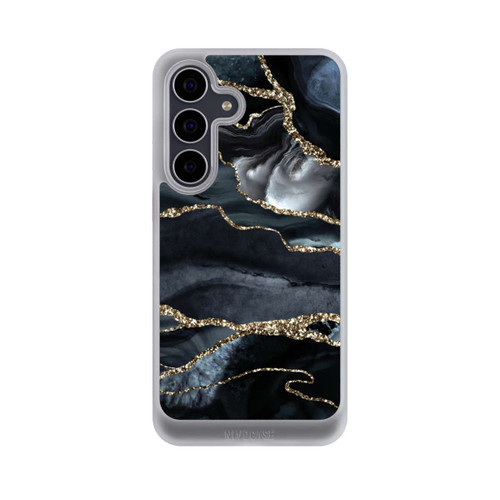 Samsung Galaxy S25 FE NIVOcore Dunkler Marmor Gold Glitzerlook