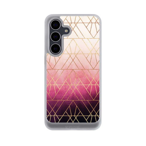Samsung Galaxy S25 FE NIVOcore Pink Ombre Dreiecke Golddruck
