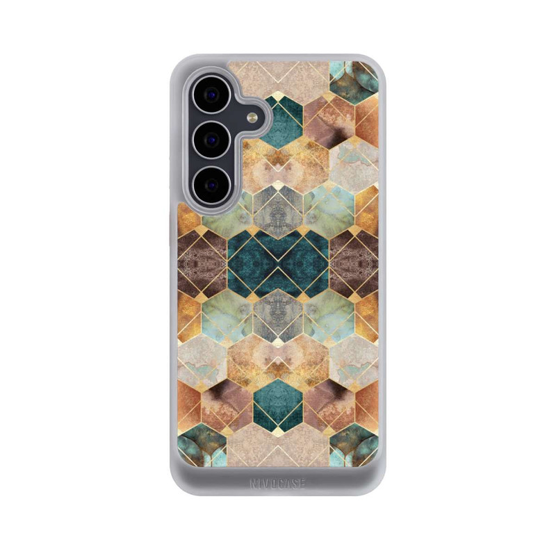 Galaxy S25 FE NIVOcore Naturfarbene Sechsecke und Diamanten