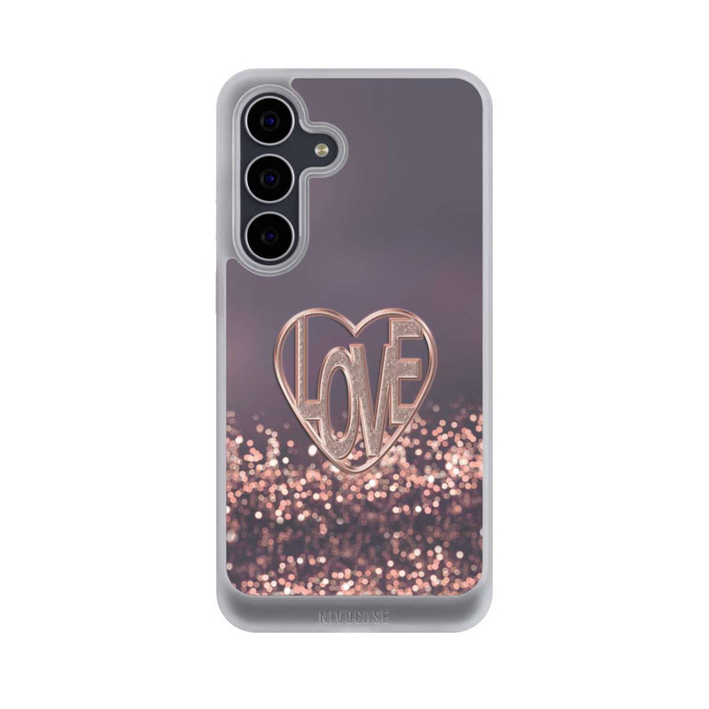 Galaxy S25 FE NIVOcore LOVE Glitzerrosa