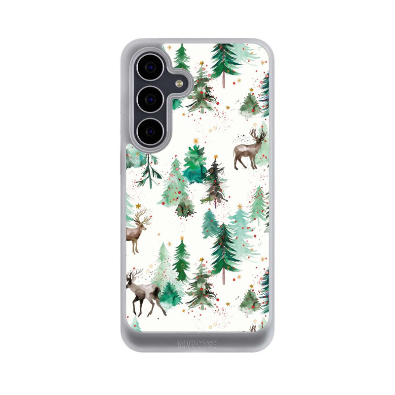 Galaxy S25 FE NIVOcore Cerfs et arbres de Noël d'hiver