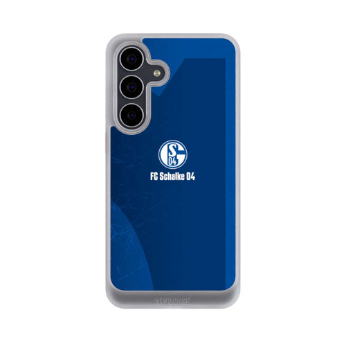 Samsung Galaxy S25 FE NIVOcore Schalke 04 Blauer Hintergrund Mit Logo