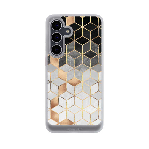 Samsung Galaxy S25 FE NIVOcore Würfel dunkel und gold