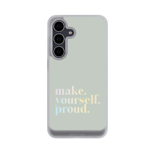 Samsung Galaxy S25 FE NIVOcore Make Yourself Proud Zitat-Minze und Farbverlauf