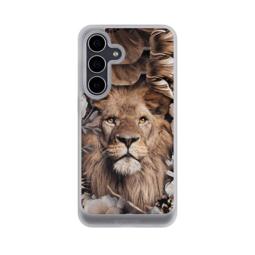 Samsung Galaxy S25 FE NIVOcore Löwe Blumenrahmen Beige