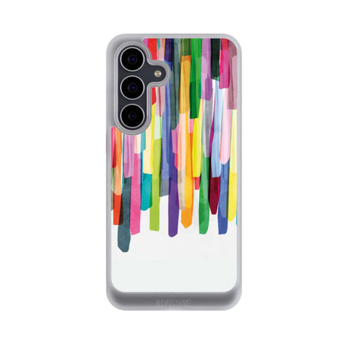Samsung Galaxy S25 FE NIVOcore Bunte Streifen Weißer Hintergrund