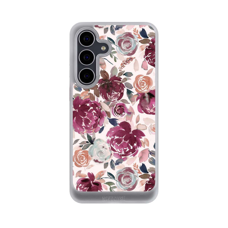 Galaxy S25 FE NIVOcore Herbstpfingstrosen und Rosen in Rosa