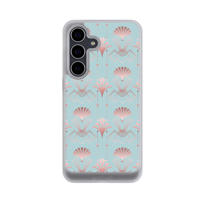 Galaxy S25 FE NIVOcore Art Deco Rose Gold Elegance Blue