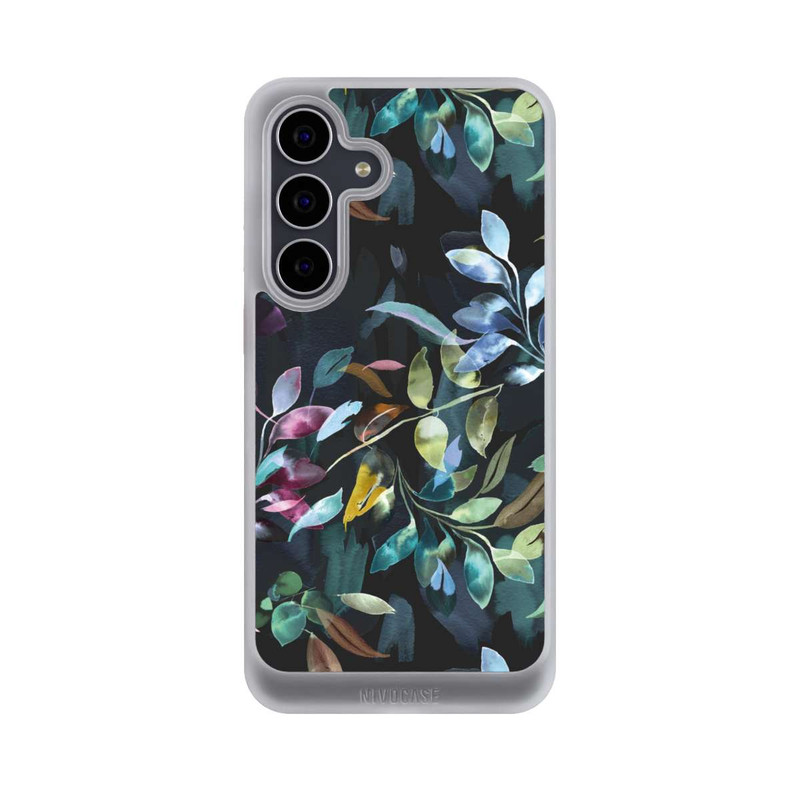 Galaxy S25 FE NIVOcore Mystische Aquarellblätter schwarz