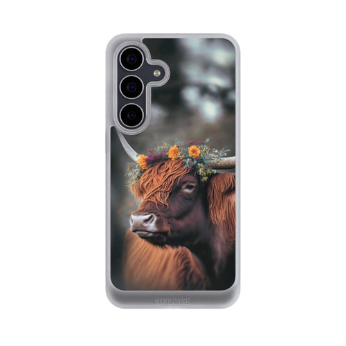 Samsung Galaxy S25 FE NIVOcore Hochland Rind mit Blumen mit KI