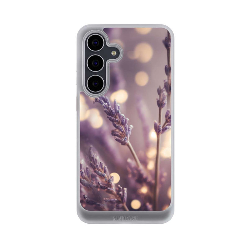 Galaxy S25 FE NIVOcore Lavender Close Up with AI