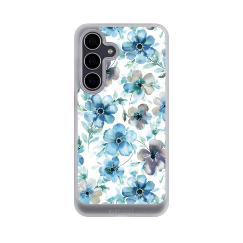 Samsung Galaxy S25 FE NIVOcore Blaues Blumenmuster Trendy