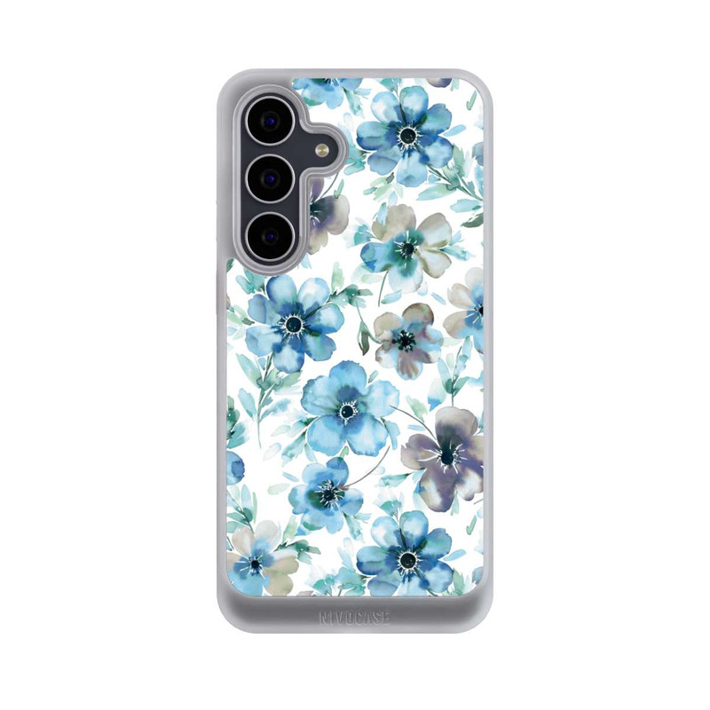 Galaxy S25 FE NIVOcore Blaues Blumenmuster Trendy
