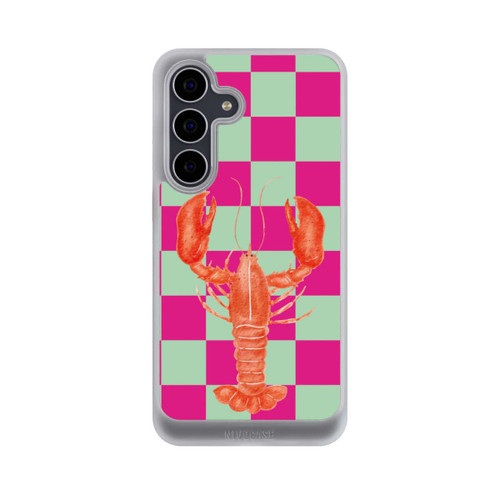 Samsung Galaxy S25 FE NIVOcore Pink Checkers Lobster