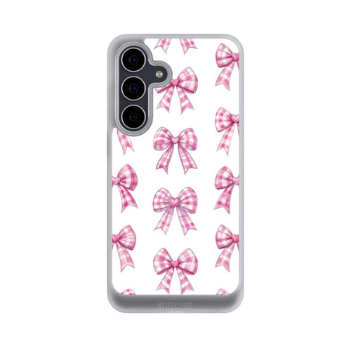 Samsung Galaxy S25 FE NIVOcore Pink Gingham Hearts and Bows