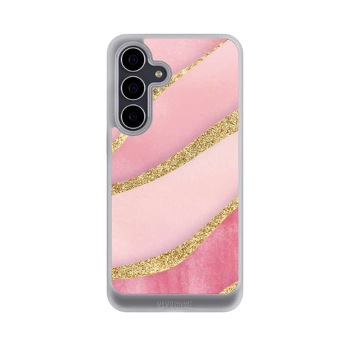 Samsung Galaxy S25 FE NIVOcore Pink Marble Goldprint Stripes