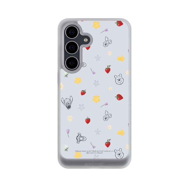 Galaxy S25 FE NIVOcore Winnie Puuh und Freunde Erdbeer Muster Blau