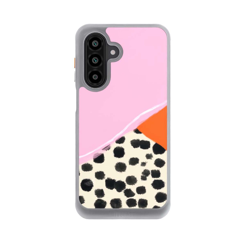 Galaxy A17 5G NIVOcore Rosa und Orange Gepunkteter Hintergrund