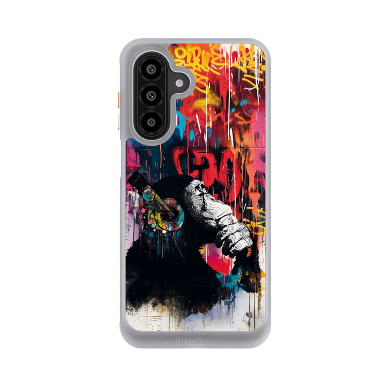Galaxy A17 5G NIVOcore Affe Stereo Kopfhörer Graffiti Street Art Blau