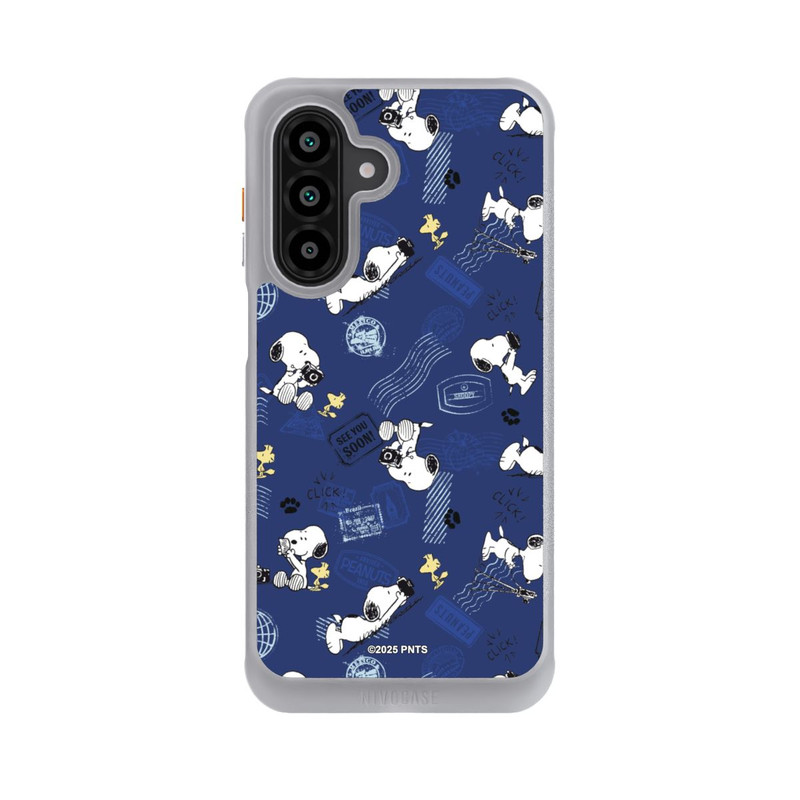 Galaxy A17 5G NIVOcore Peanuts Travel Stamps Pattern Blue