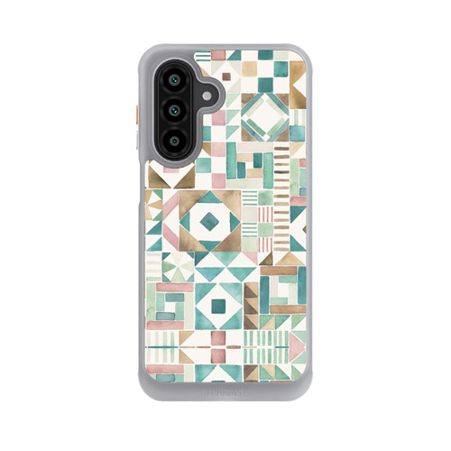Samsung Galaxy A17 5G NIVOcore Geometric Blocks Retro Vintage Patchwork Green