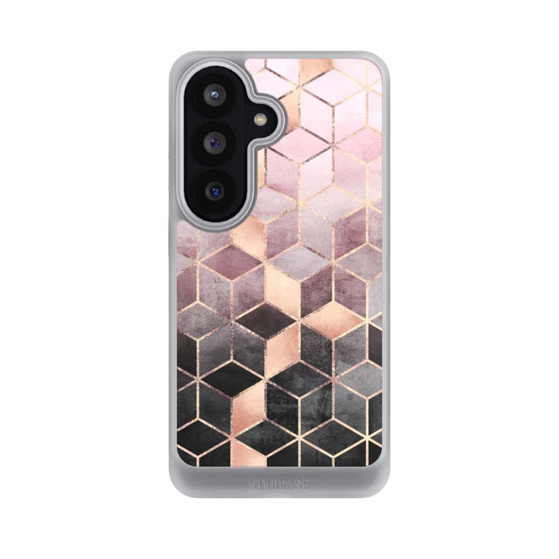 Galaxy S26 NIVOcore Pink-grauer Farbverlauf Würfel Druck