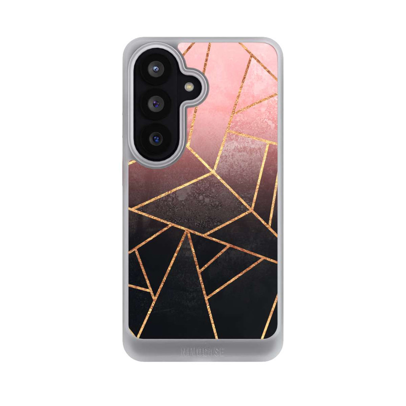 Galaxy S26 NIVOcore Pinker und Schwarzer Stein Gold Druck