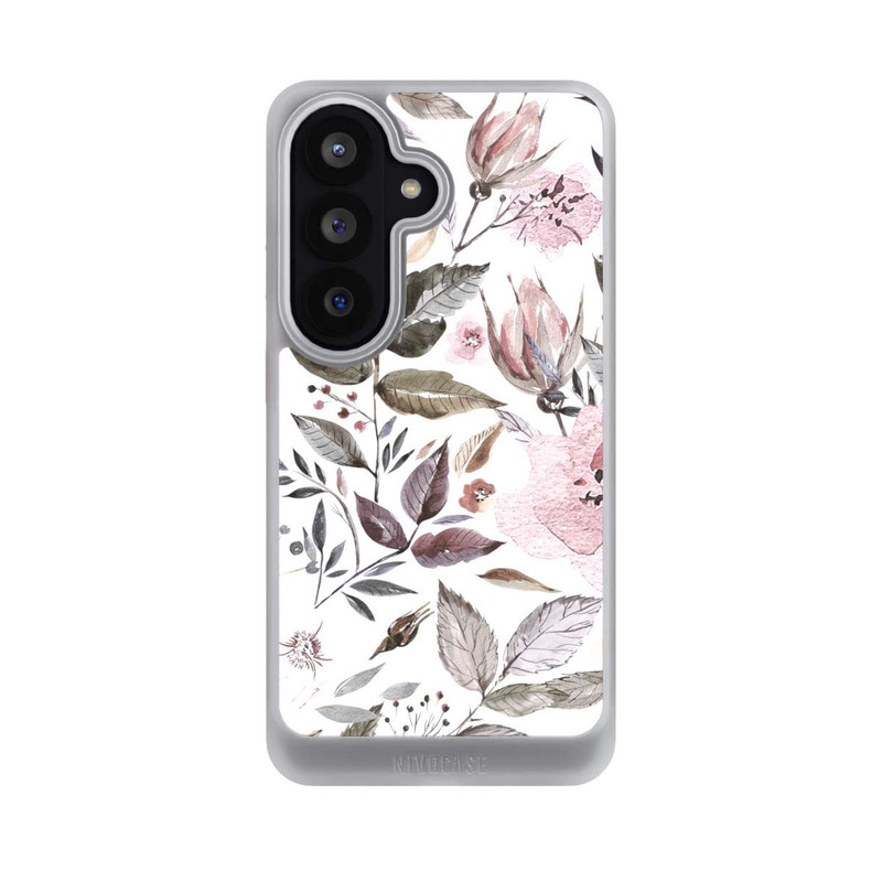 Galaxy S26 NIVOcore Aquarelle Fleurs Roses Brunes