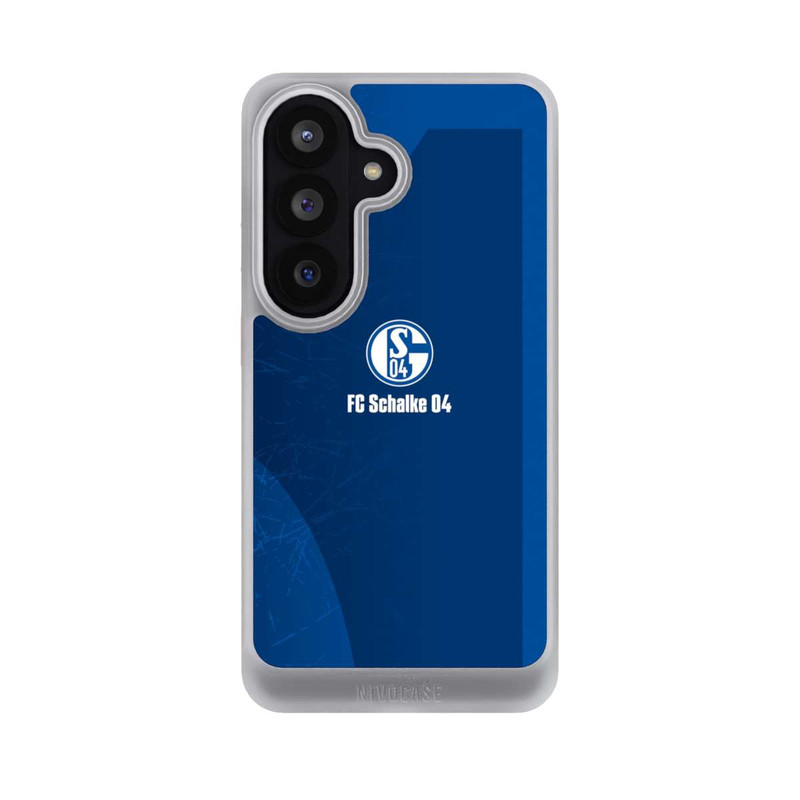 Galaxy S26 NIVOcore Schalke 04 Blauer Hintergrund Mit Logo