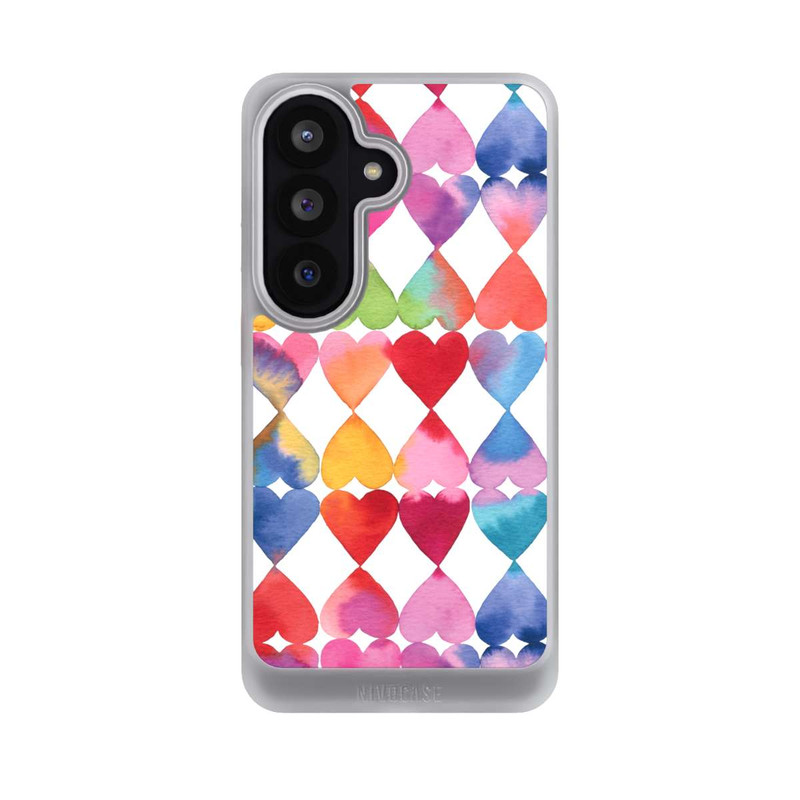 Galaxy S26 NIVOcore Buntes Herz Watercolor Muster
