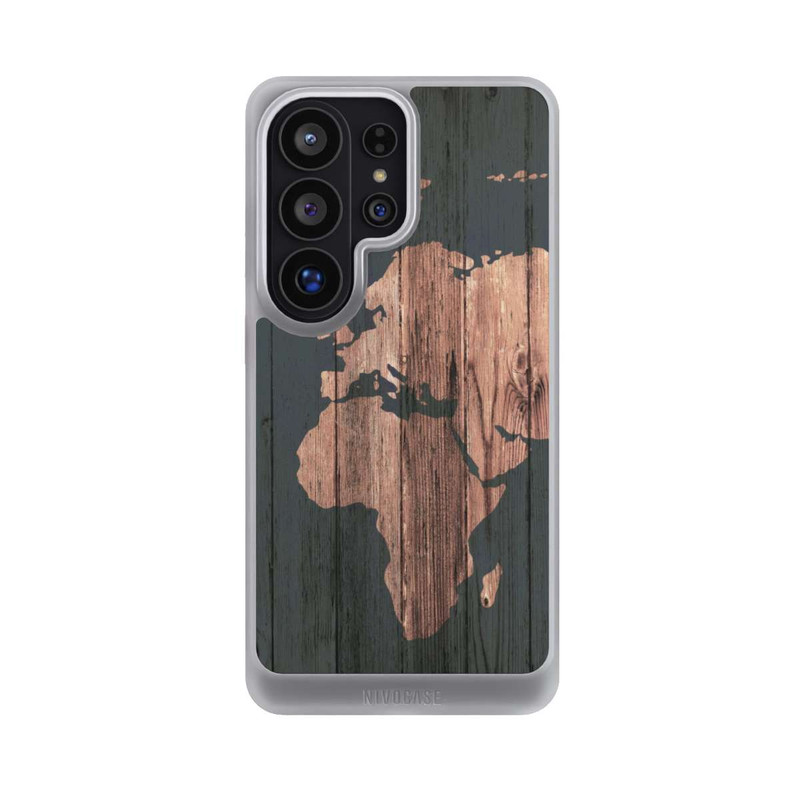 Galaxy S26 Ultra NIVOcore Wooden World Map
