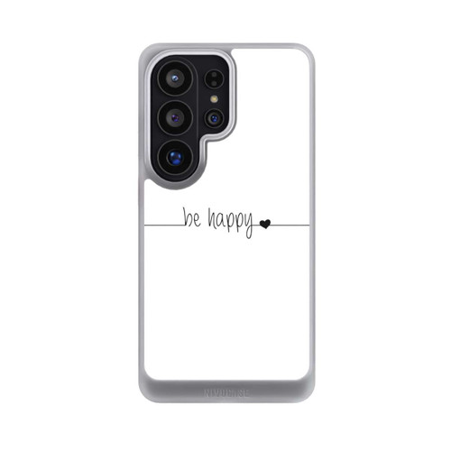 Samsung Galaxy S26 Ultra NIVOcore Be Happy Weisser Hintergrund