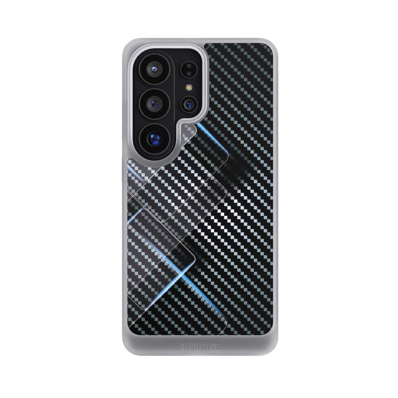 Galaxy S26 Ultra NIVOcore Blaue Linien auf Karbon