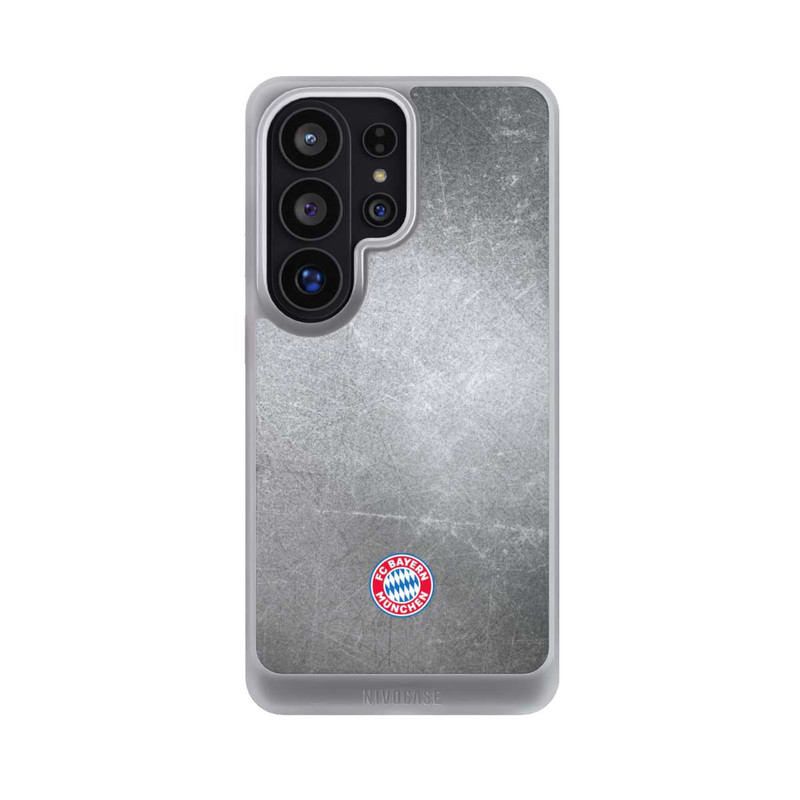 Galaxy S26 Ultra NIVOcore Klassisches FCB Logo Klein - Bunt auf Metalllook