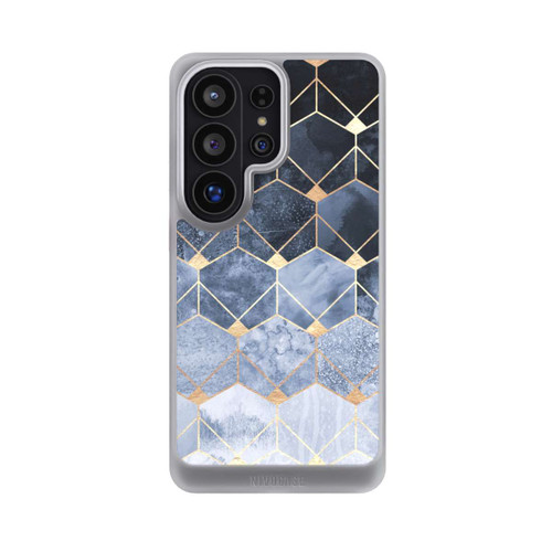 Samsung Galaxy S26 Ultra NIVOcore Blaue Sechsecke und Diamanten Golddruck