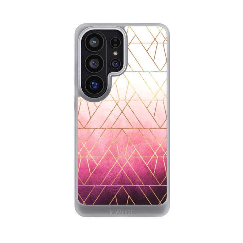 Galaxy S26 Ultra NIVOcore Pink Ombre Dreiecke Golddruck