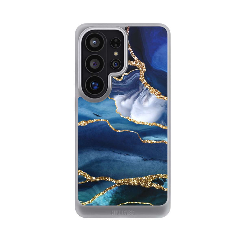 Galaxy S26 Ultra NIVOcore  Blauer Marmor Gold Glitzer Look