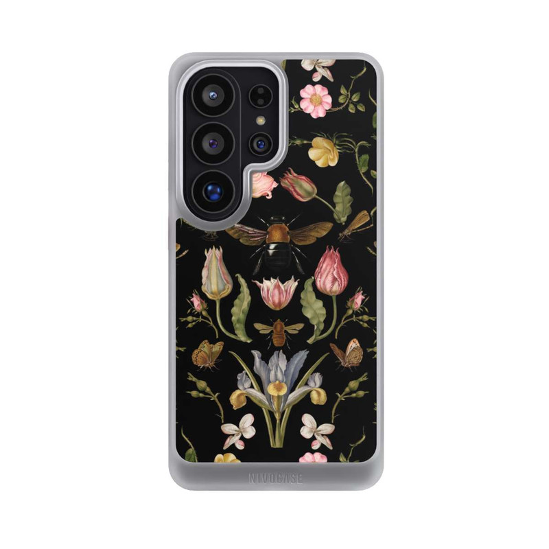 Galaxy S26 Ultra NIVOcore Wildblumen und Biene Schwarz