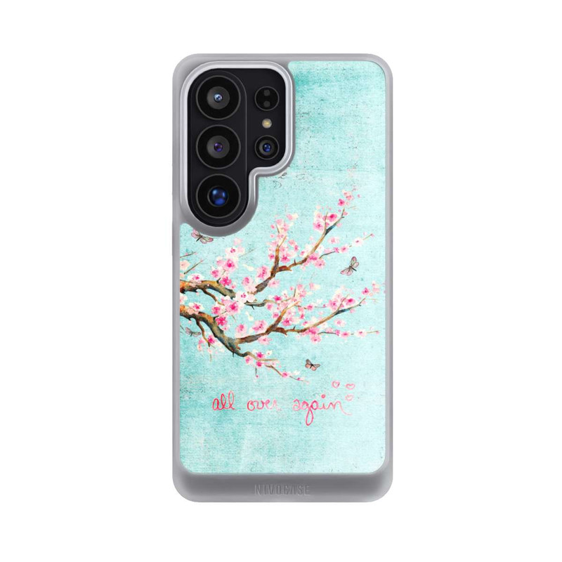 Galaxy S26 Ultra NIVOcore Motif d'arbre en fleurs de cerisier bleu