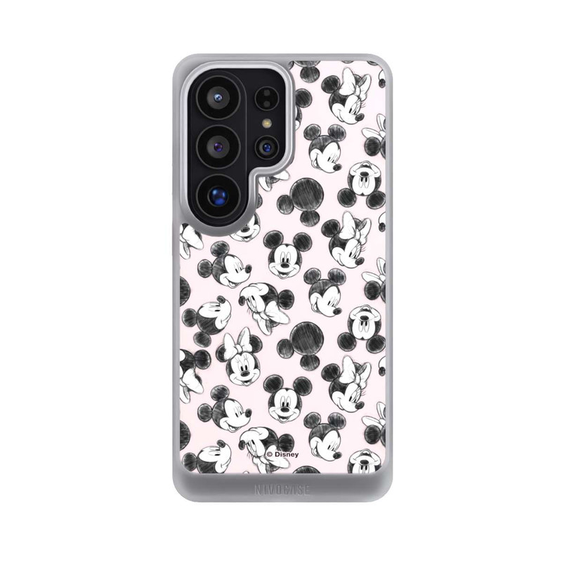 Galaxy S26 Ultra NIVOcore Minnie & Mickey aux multiples visages rose