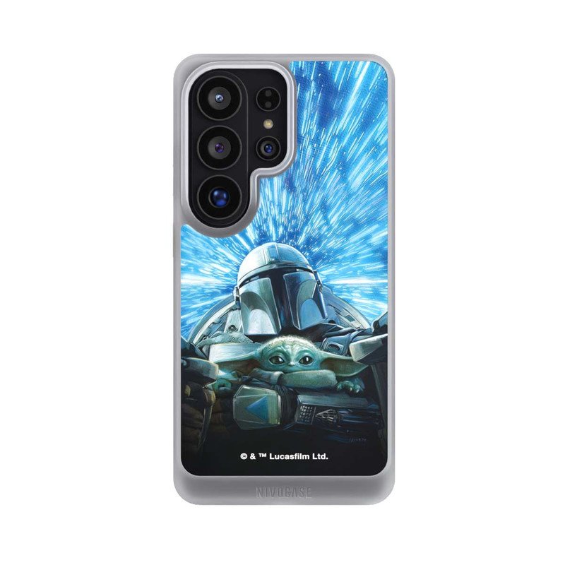 Galaxy S26 Ultra NIVOcore Grogu et Mando Flying Blue