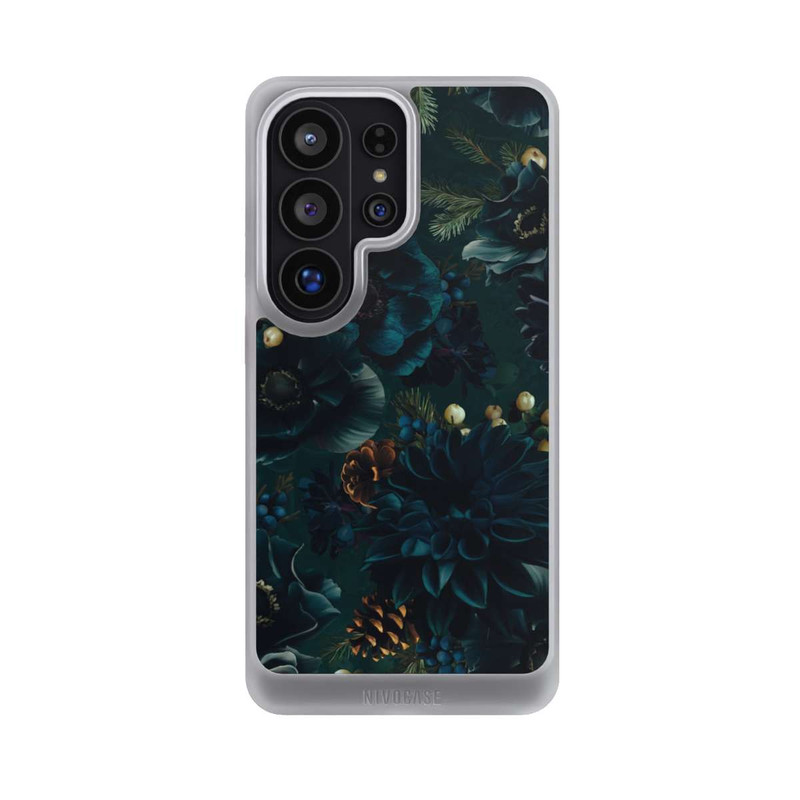 Galaxy S26 Ultra NIVOcore Blumenmuster Grün und Blau