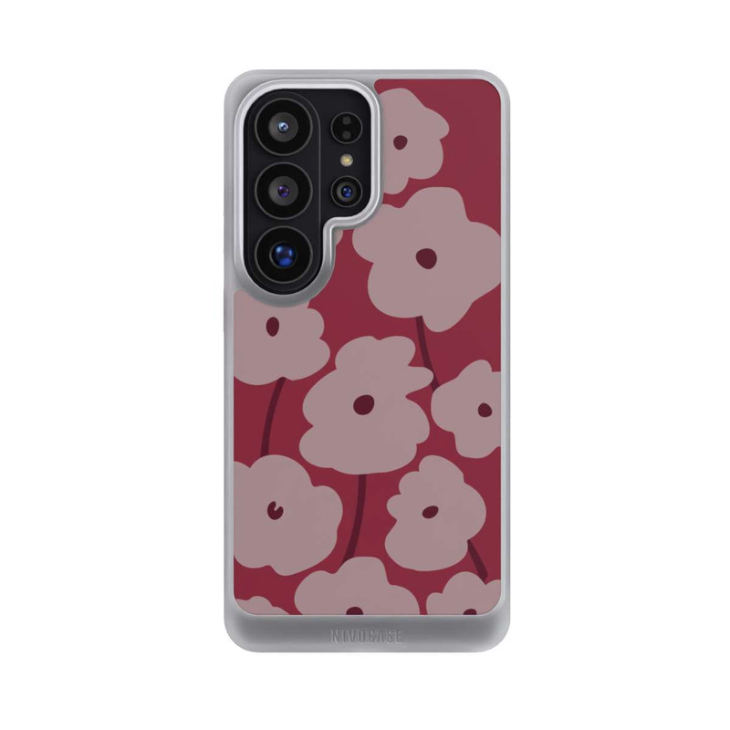Galaxy S26 Ultra NIVOcore Minimalistische Blumen Bordeaux