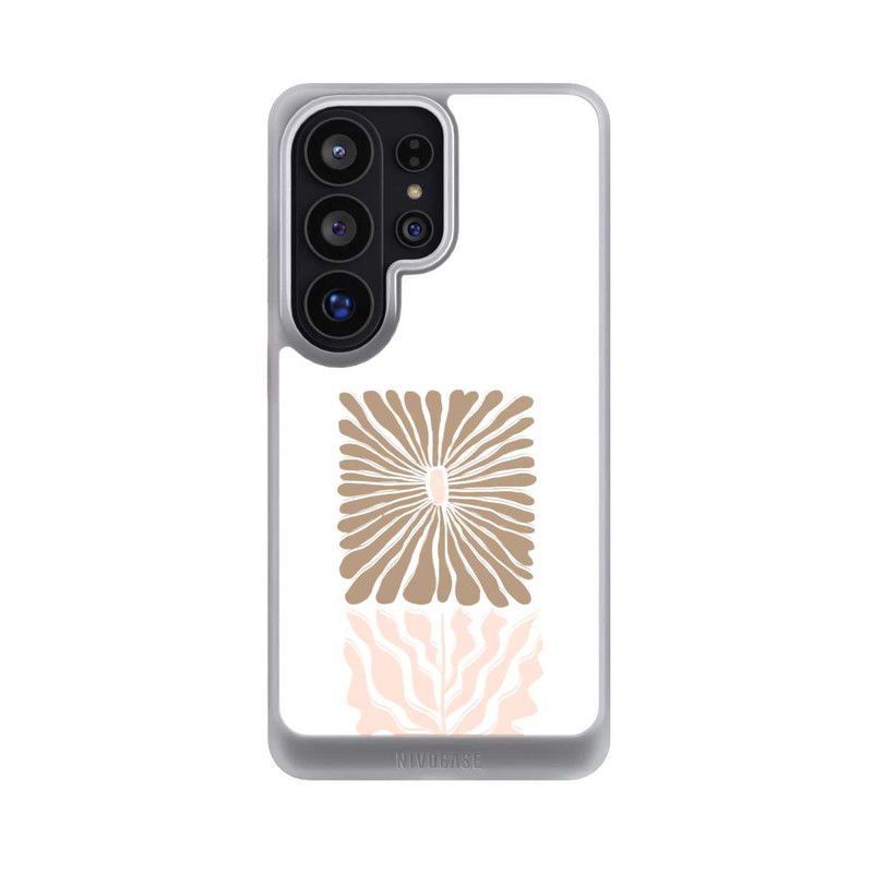 Galaxy S26 Ultra NIVOcore Fleur Boho Caramel sur Blanc