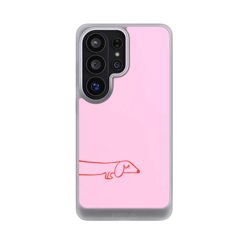 Galaxy S26 Ultra NIVOcore Dachshund Illustration Pink