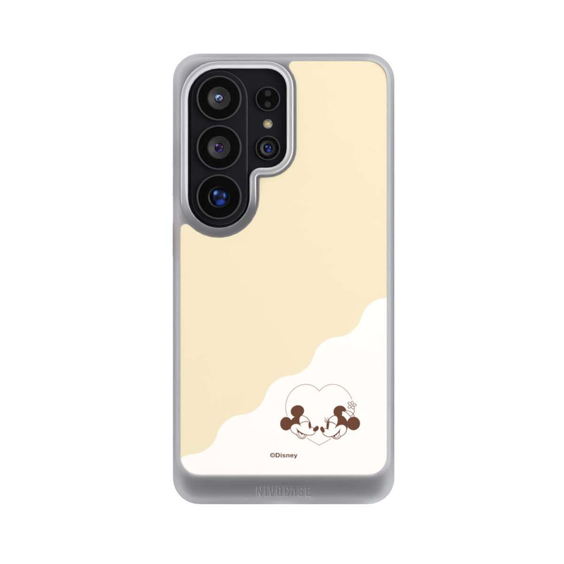 Galaxy S26 Ultra NIVOcore Mickey and Minnie Love Heart Beige