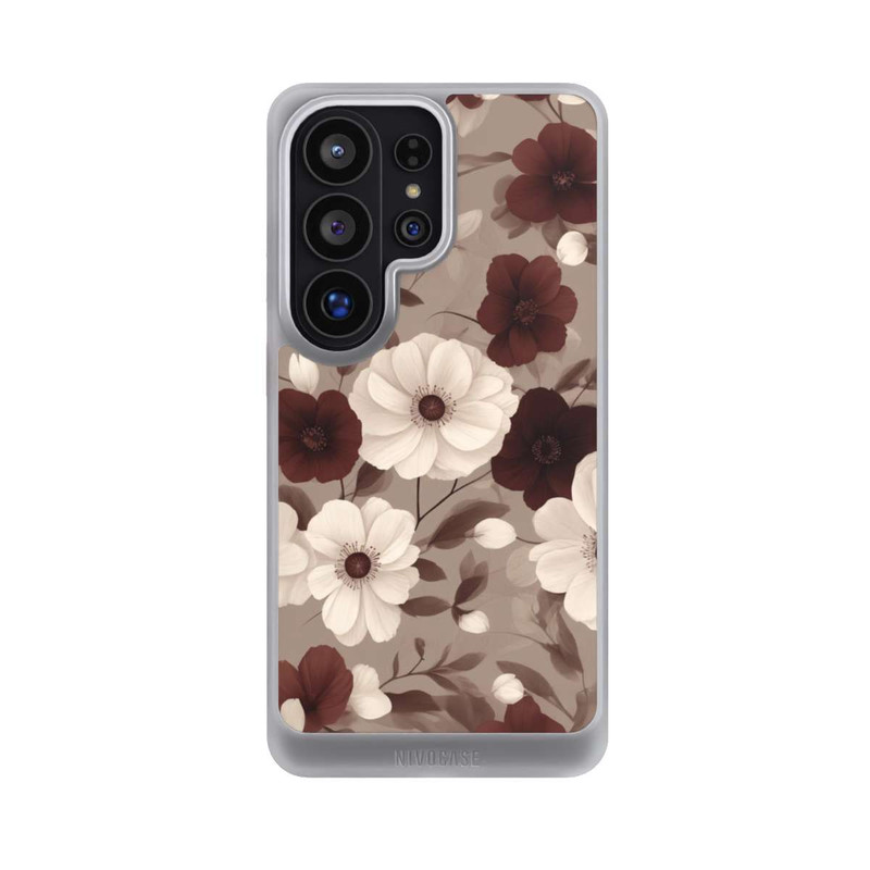 Galaxy S26 Ultra NIVOcore Negative Flower Bordeaux White with AI