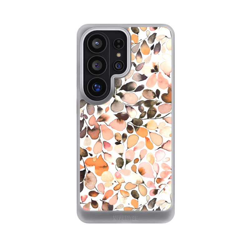 Galaxy S26 Ultra NIVOcore Eucalyptus Watercolor Leaves Dark Brown Autumn