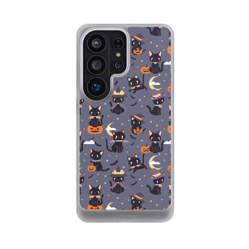 Galaxy S26 Ultra NIVOcore Cute Halloween Witch Cats and Pumpkins
